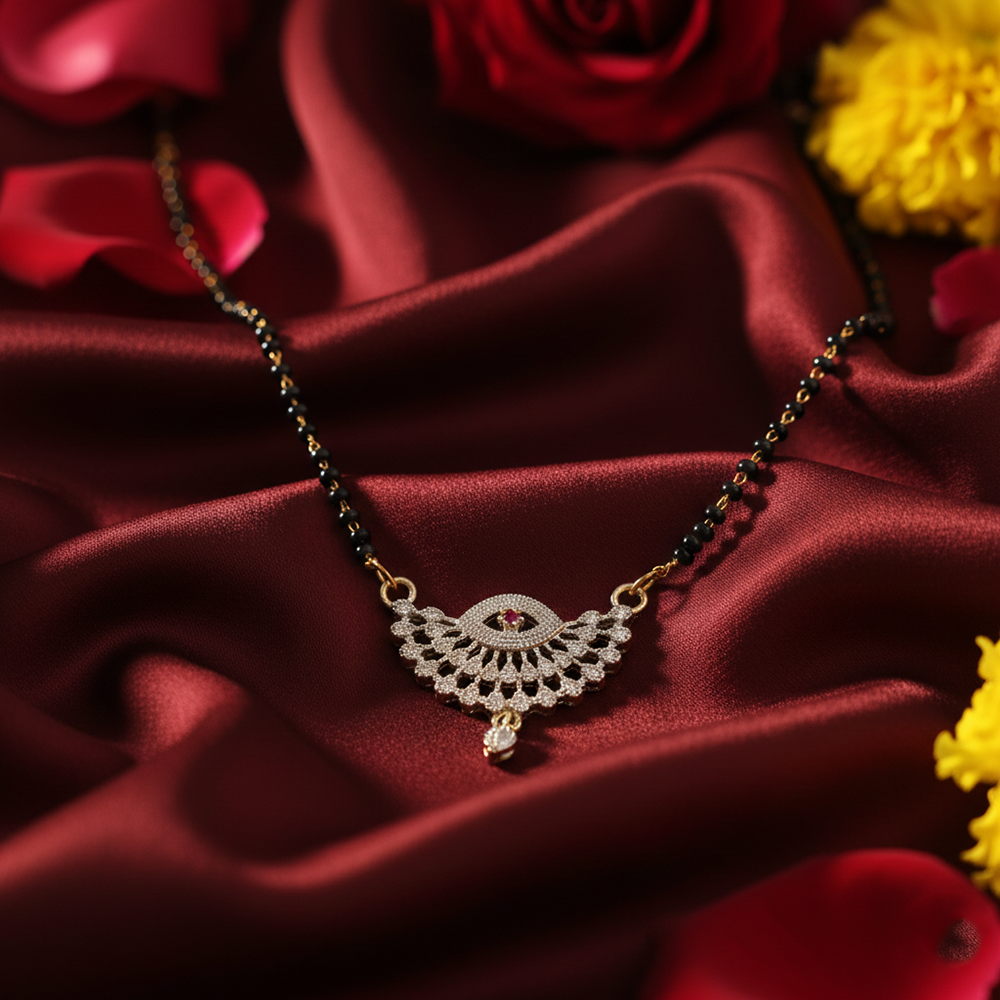 The99Jewel Classic Black Beads Mangalsutra