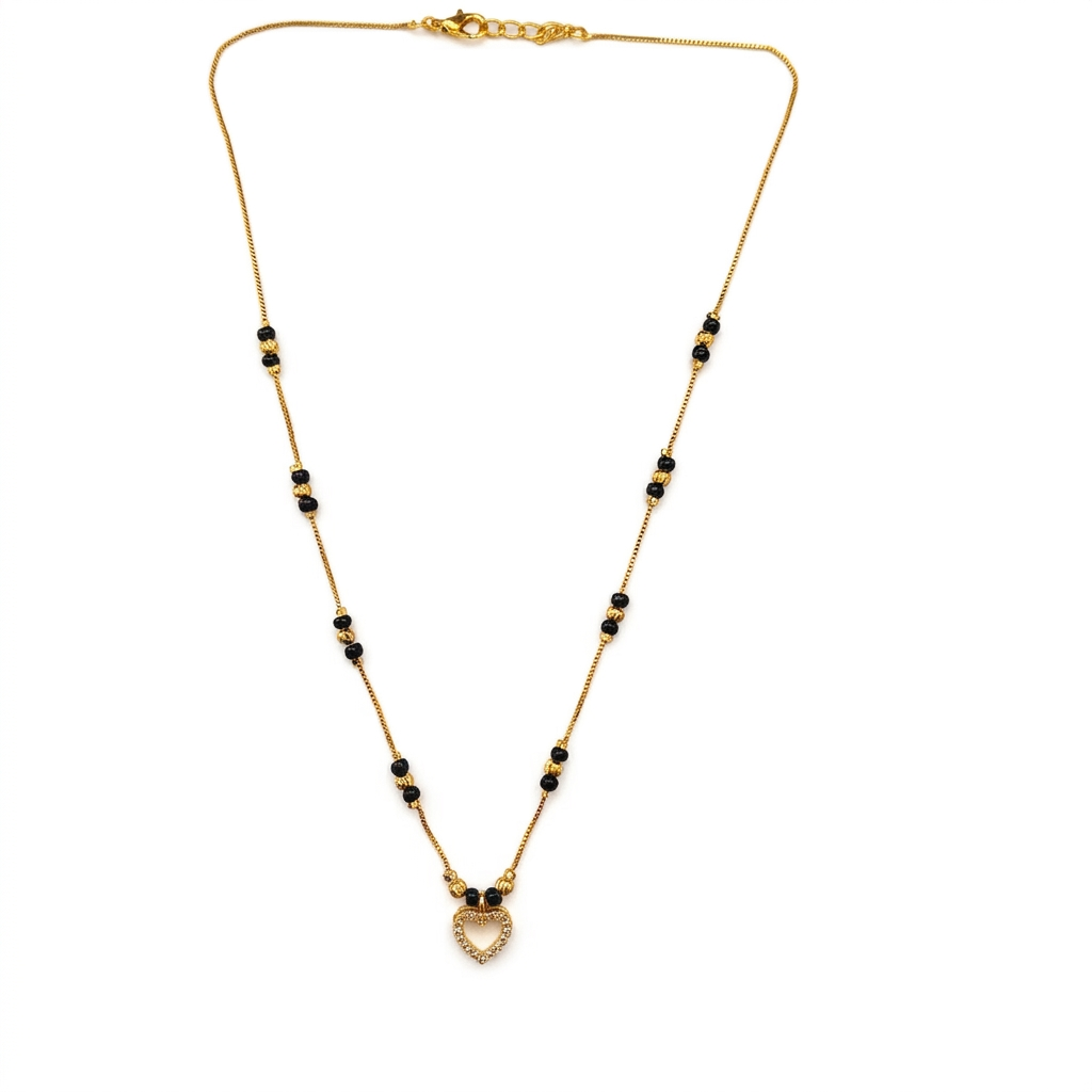 The99Jewel Heart Shape Charms Trendy Mangalsutra For Women