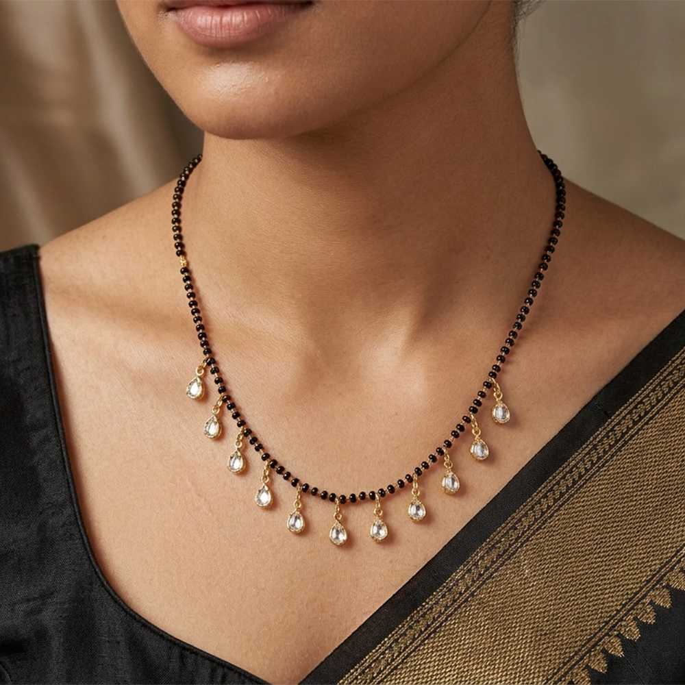 The99Jewel Teardrop Charms Trendy Mangalsutra For Women