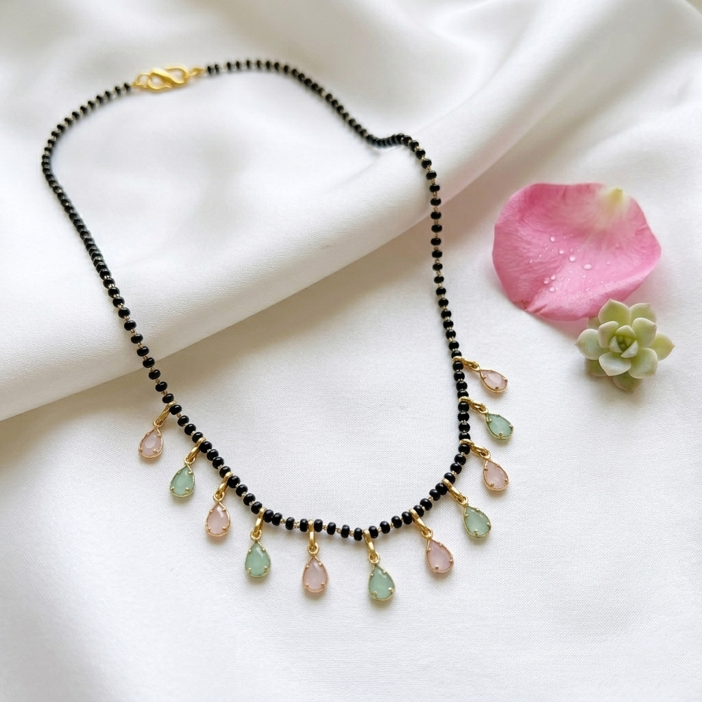 The99Jewel Teardrop Charms Trendy Mangalsutra For Women