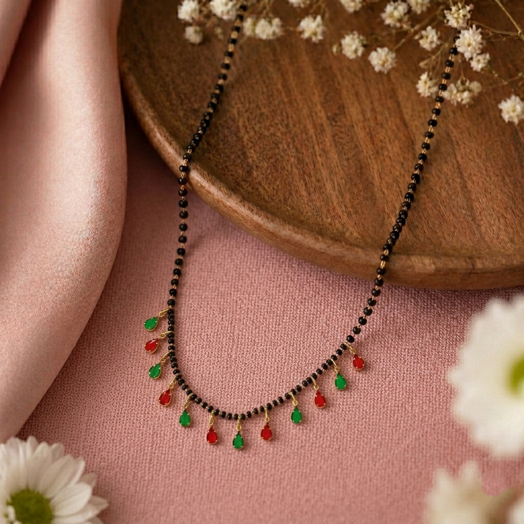 The99Jewel Teardrop Charms Trendy Mangalsutra For Women