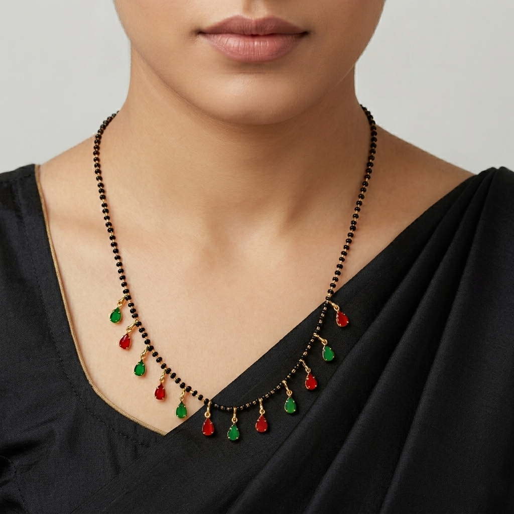 The99Jewel Teardrop Charms Trendy Mangalsutra For Women
