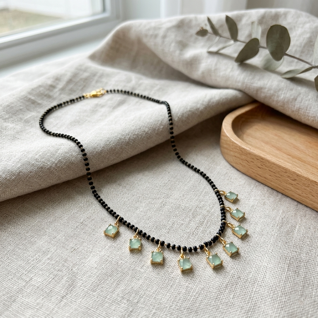 The99Jewel Square Charms Trendy Mangalsutra For Women