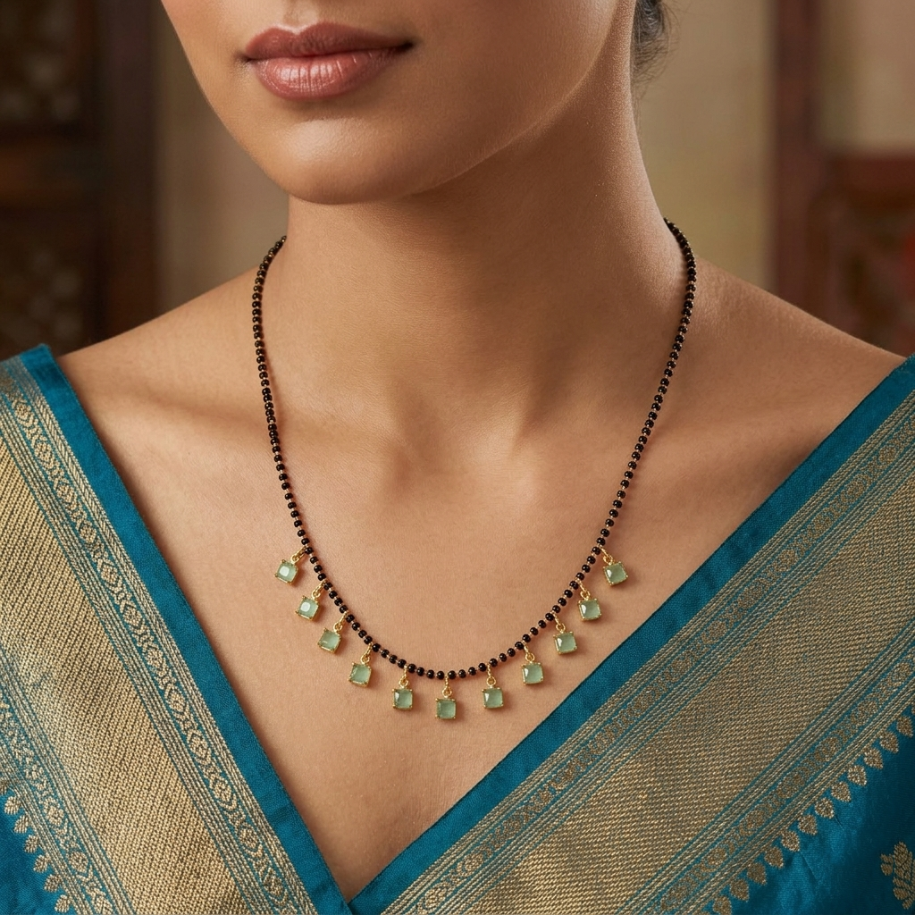 The99Jewel Square Charms Trendy Mangalsutra For Women