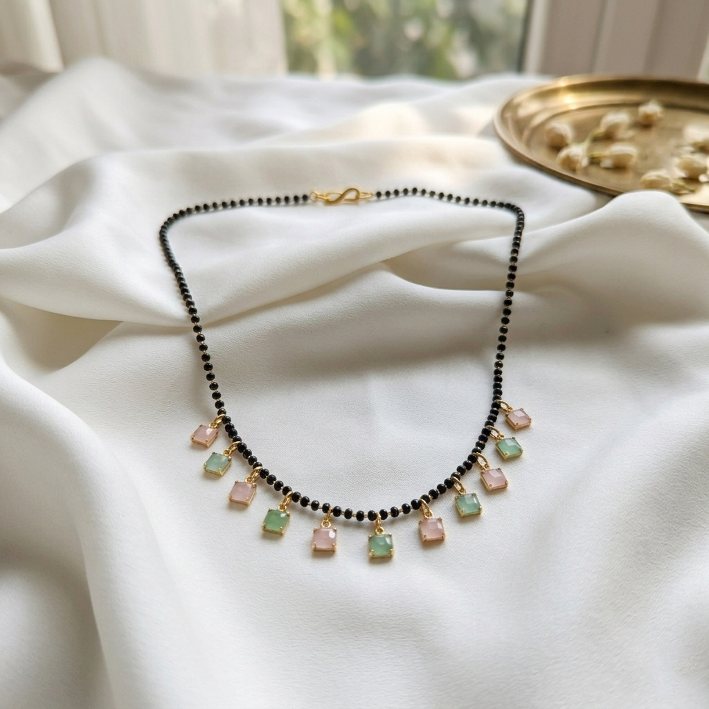 The99Jewel Square Charms Trendy Mangalsutra For Women