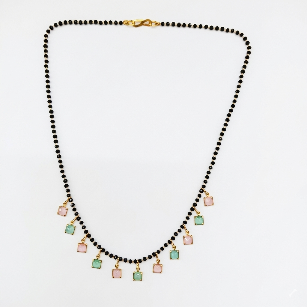 The99Jewel Square Charms Trendy Mangalsutra For Women