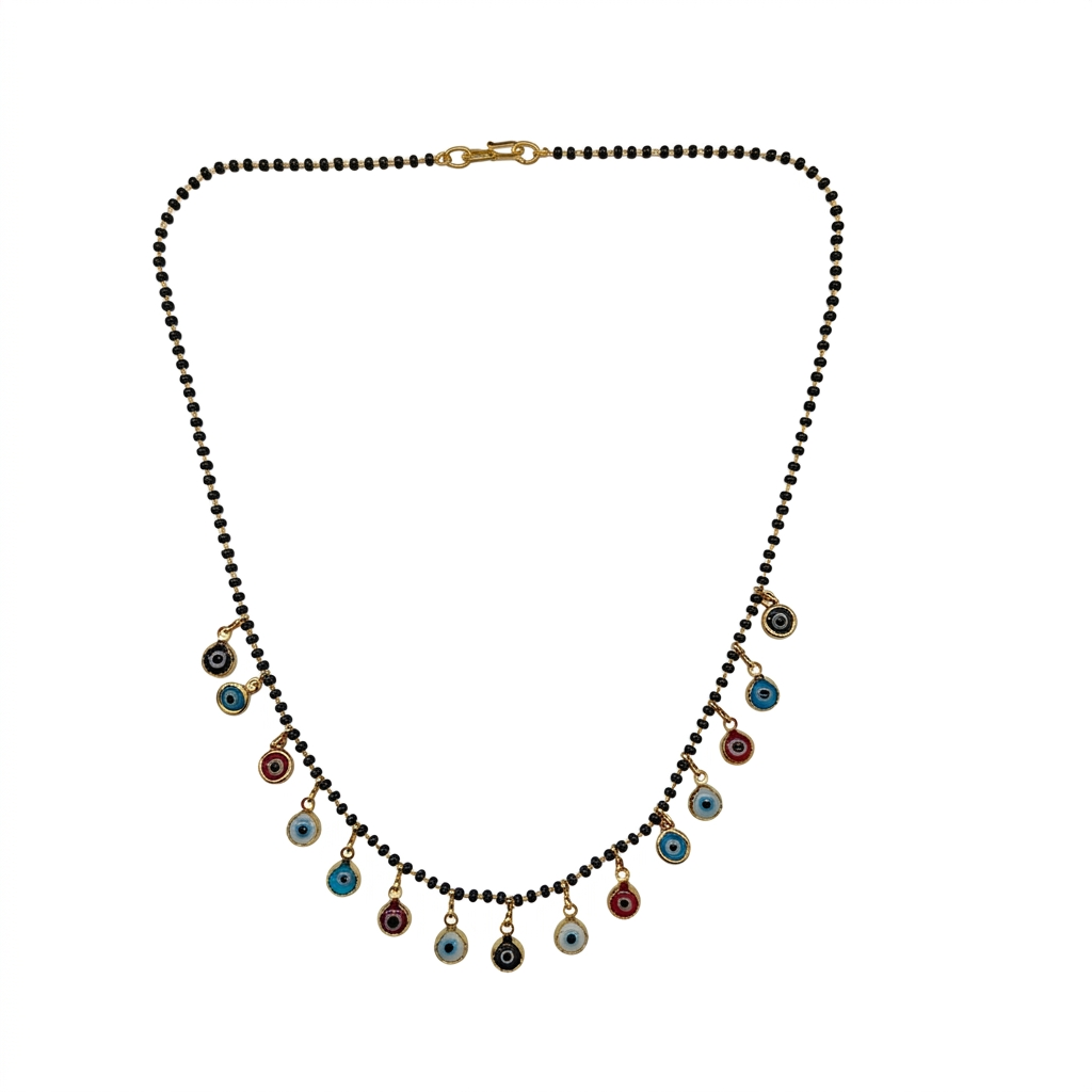 The99Jewel Evil Eye Round Shape Charms Trendy Mangalsutra For Women