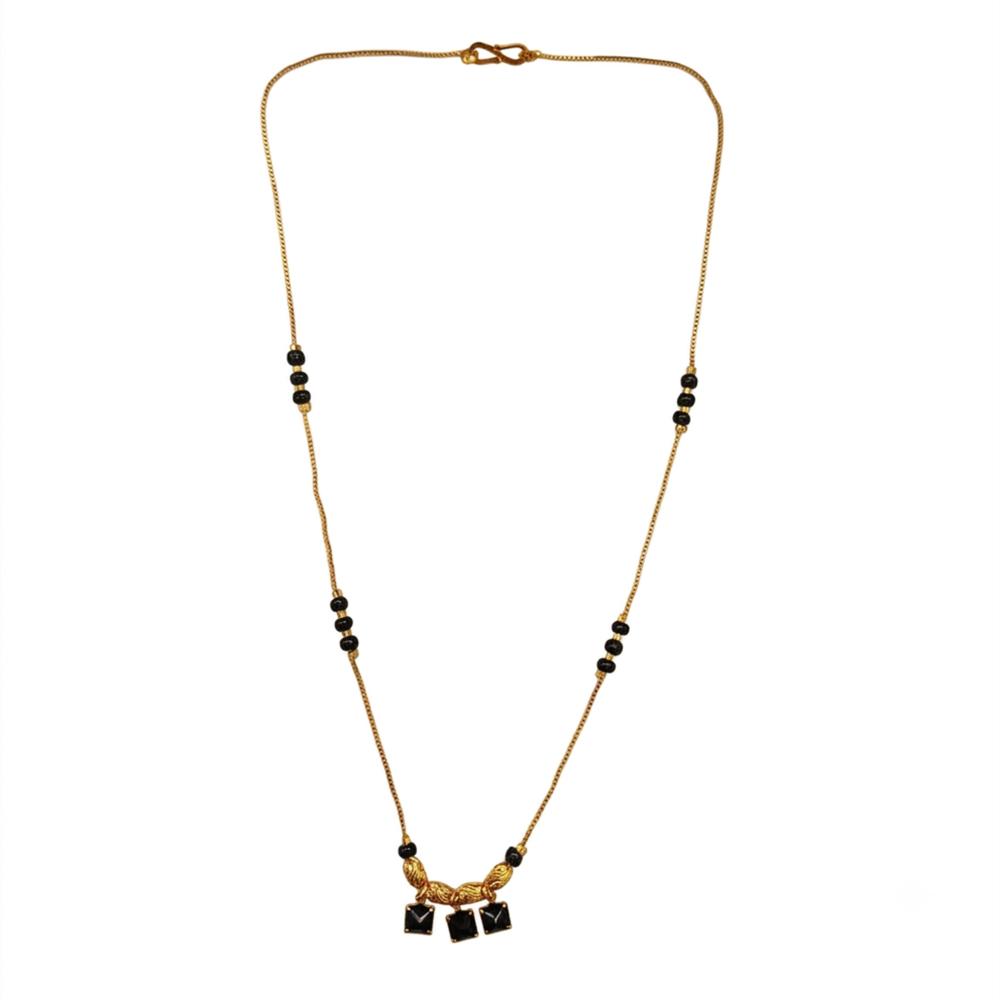 The99Jewel Classic Gold-Plated Mangalsutra with Sparkling Crystal Charms