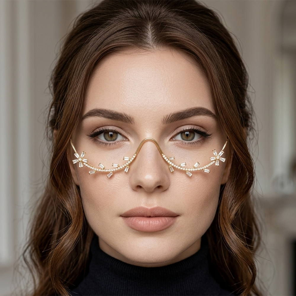 The99Jewel Crytsal Stone Luxury Inspired Facelets Jewellery Bridal Face Frame