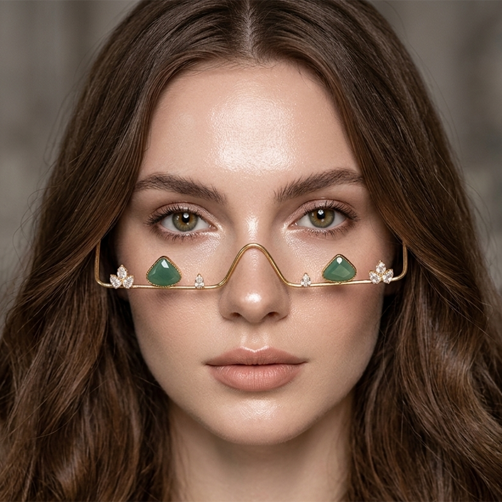The99Jewel Pota Stone Luxury Inspired Facelets Jewellery Bridal Face Frame