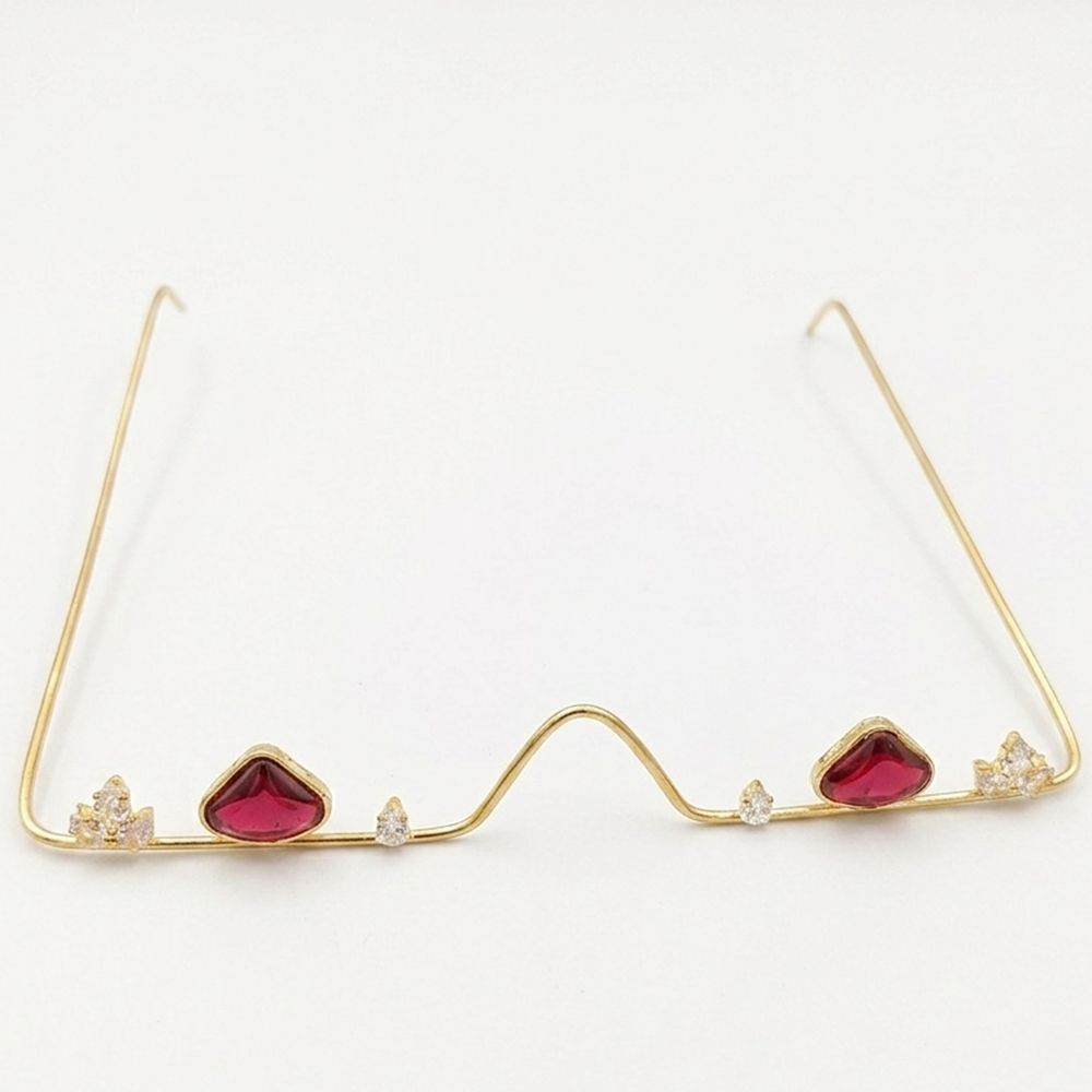 The99Jewel Pota Stone Luxury Inspired Facelets Jewellery Bridal Face Frame