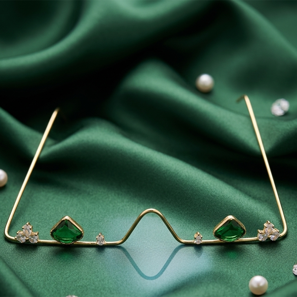 The99Jewel Pota Stone Luxury Inspired Facelets Jewellery Bridal Face Frame