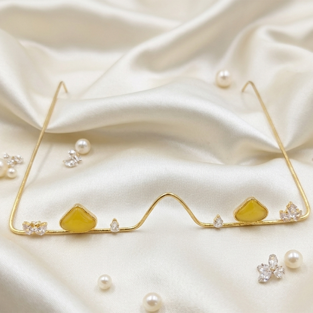 The99Jewel Pota Stone Luxury Inspired Facelets Jewellery Bridal Face Frame