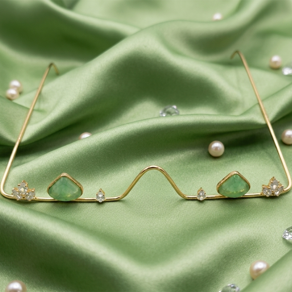 The99Jewel Pota Stone Luxury Inspired Facelets Jewellery Bridal Face Frame