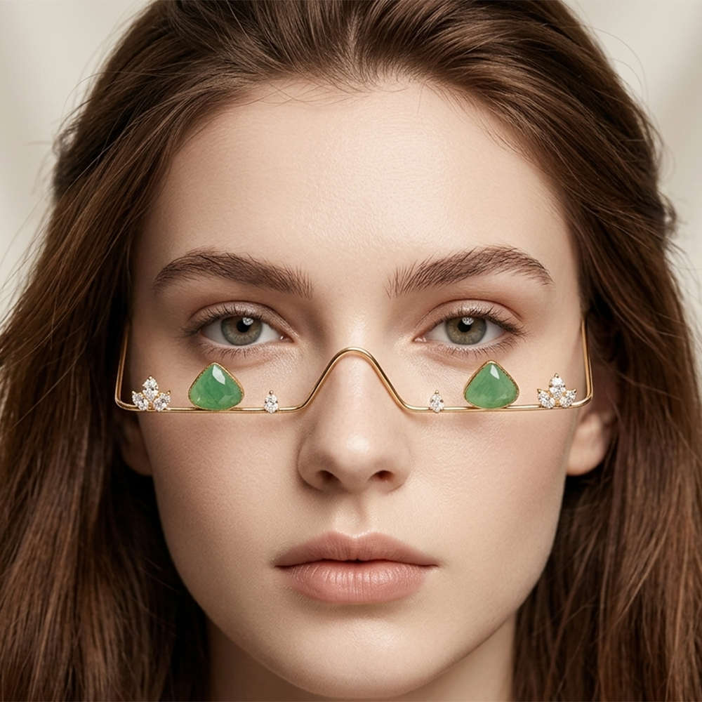 The99Jewel Pota Stone Luxury Inspired Facelets Jewellery Bridal Face Frame