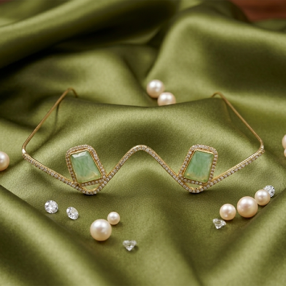 The99Jewel Austrian Stone Luxury Inspired Facelets Jewellery Bridal Face Frame