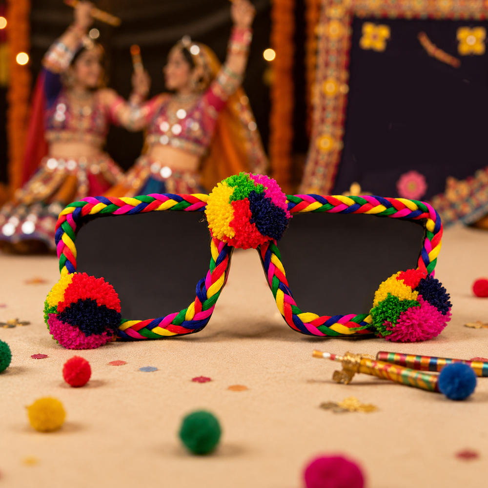 The99Jewel Navratri Special Handmade Sunglasses for Women & Girls Stylish Garba Night Accessory