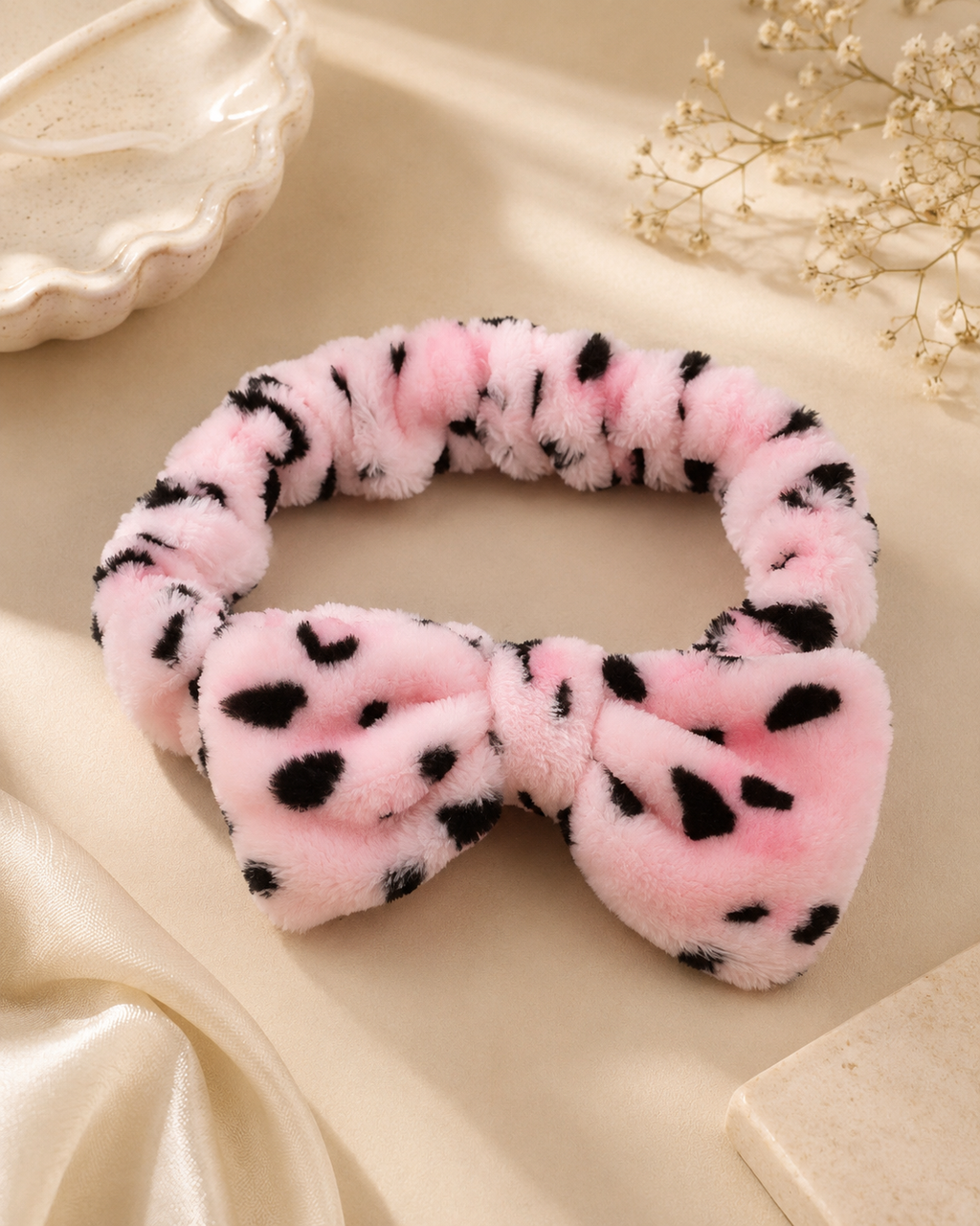 The99Jewel Cute Fuzzy Bow Soft & Stylish Hair Band For Girls