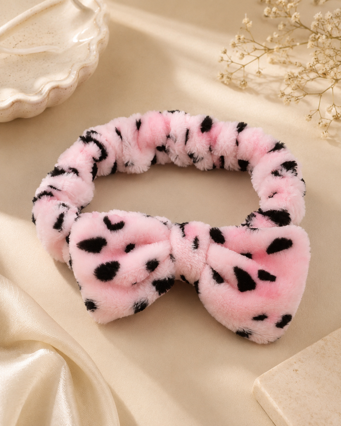 The99Jewel Cute Fuzzy Bow Soft & Stylish Hair Band For Girls