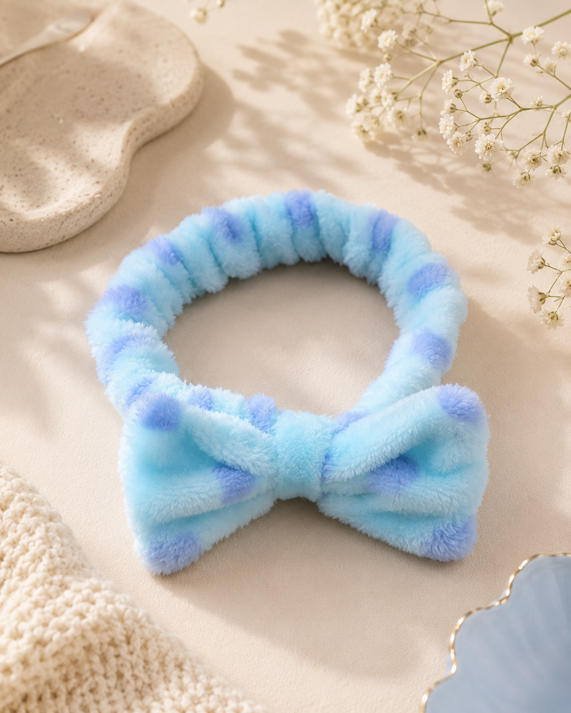 The99Jewel Cute Fuzzy Bow Soft & Stylish Hair Band For Girls