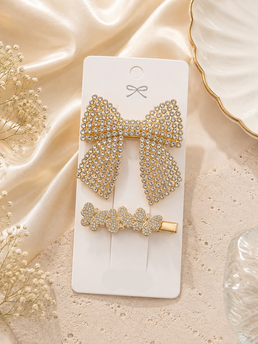 The99Jewel Elegant Austrian Stone Hair Clips For Women & Girls