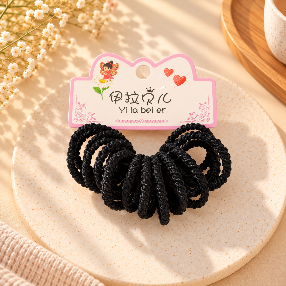 The99Jewel Playful Multicolour Rubber Bands for Kids | Soft Mini Hair Ties Set of 12