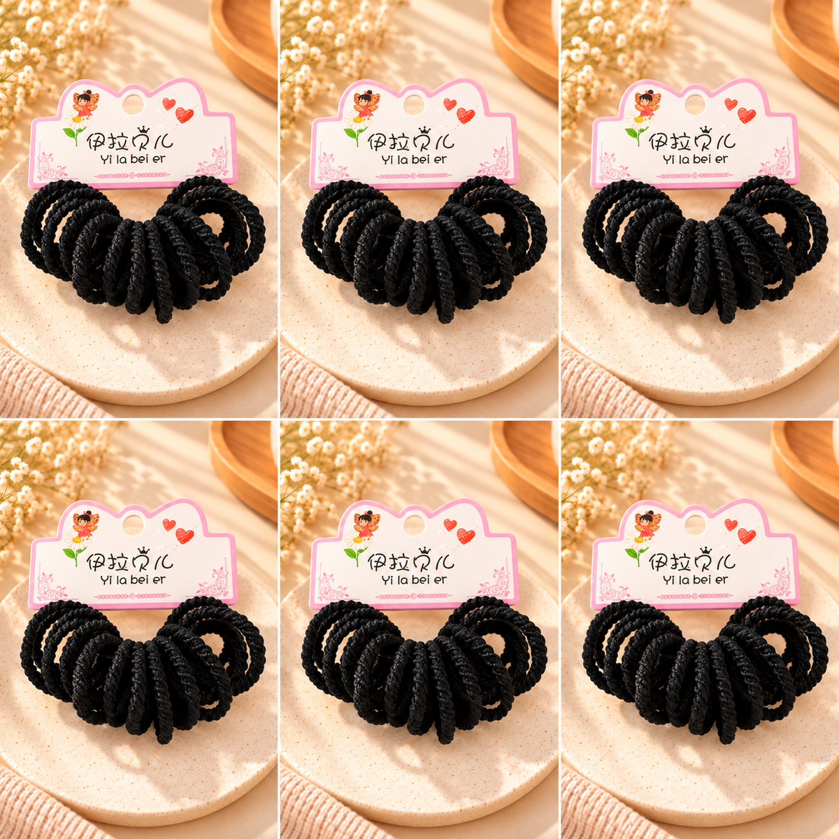 The99Jewel Playful Multicolour Rubber Bands for Kids | Soft Mini Hair Ties Set of 12