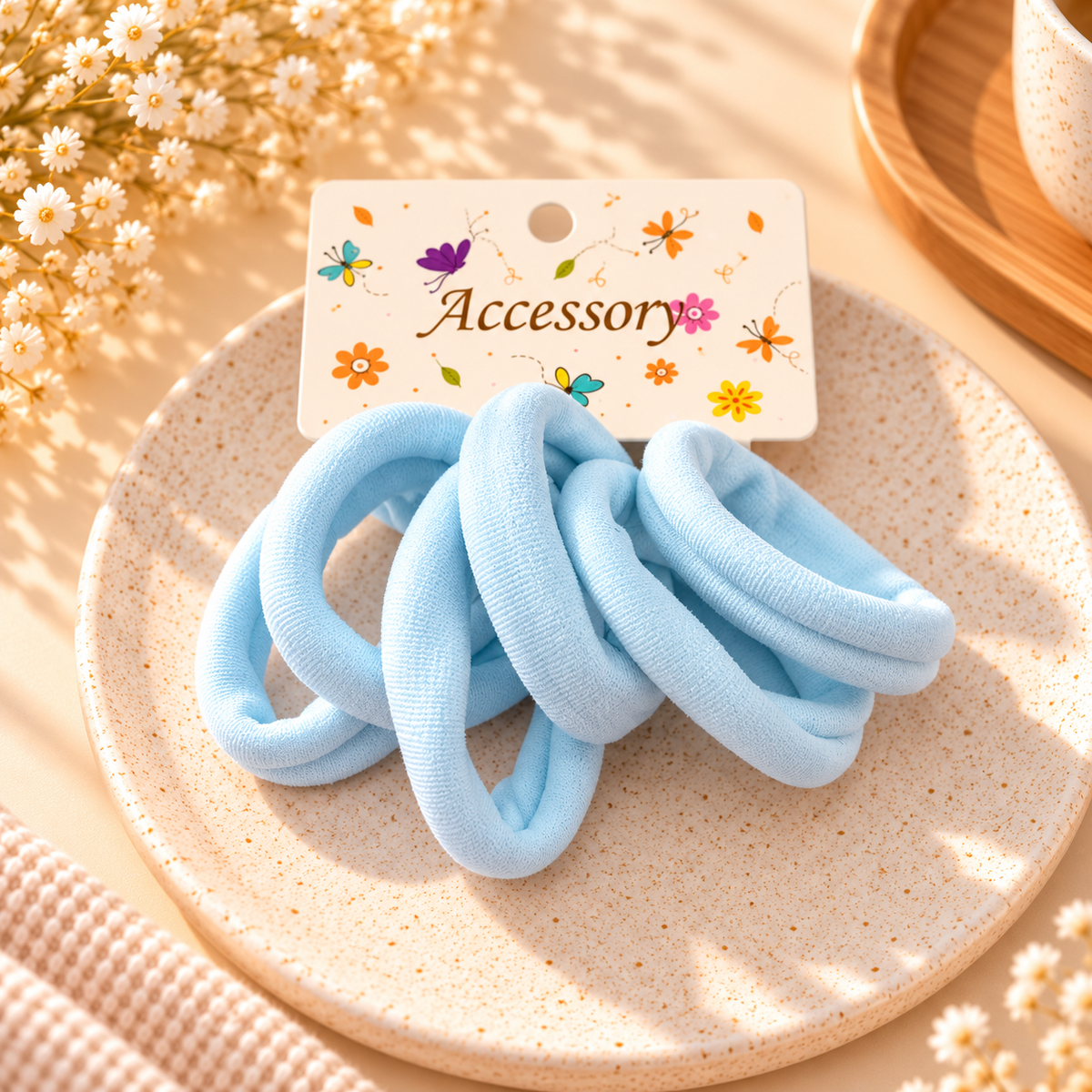 The99Jewel Soft Hair Bands Set of 6 | Comfortable Everyday Hair Accessories for Women & Girls