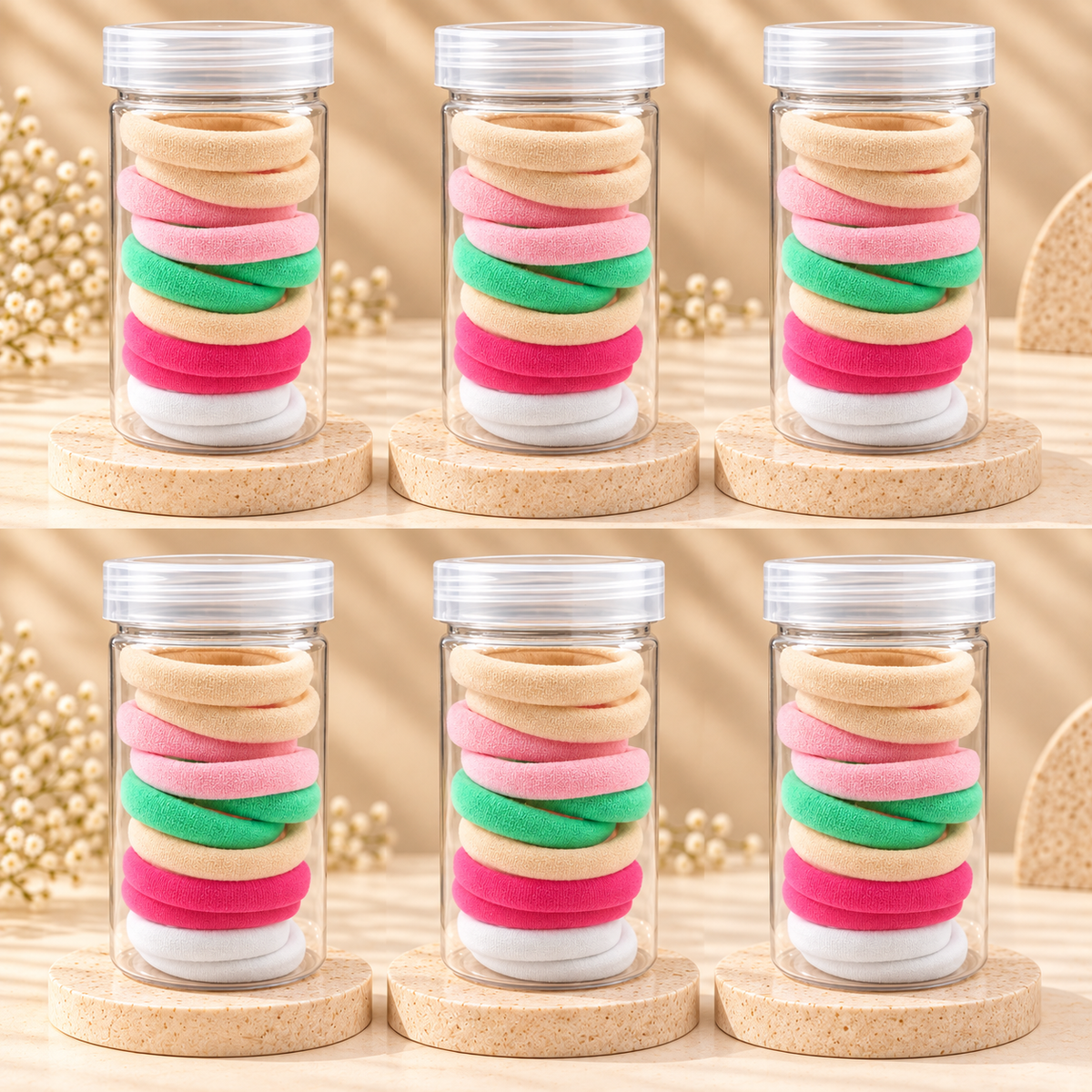 The99Jewel Soft Hair Bands Set of 12 | Comfortable Everyday Hair Accessories for Women & Girls