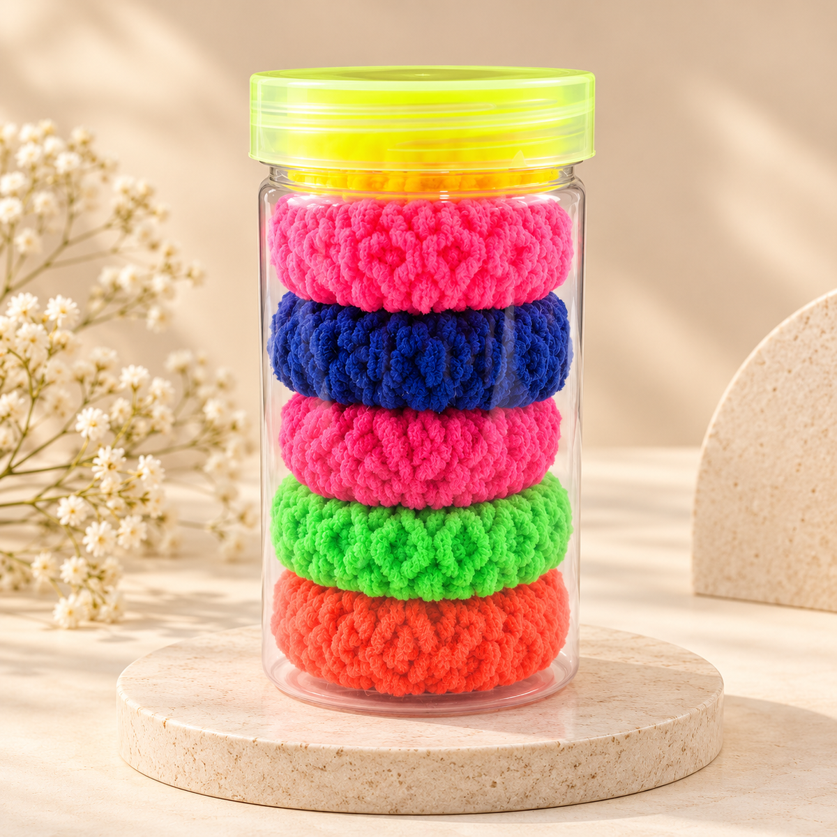 The99Jewel Soft Hair Bands Set of 6 | Comfortable Everyday Hair Accessories for Women & Girls