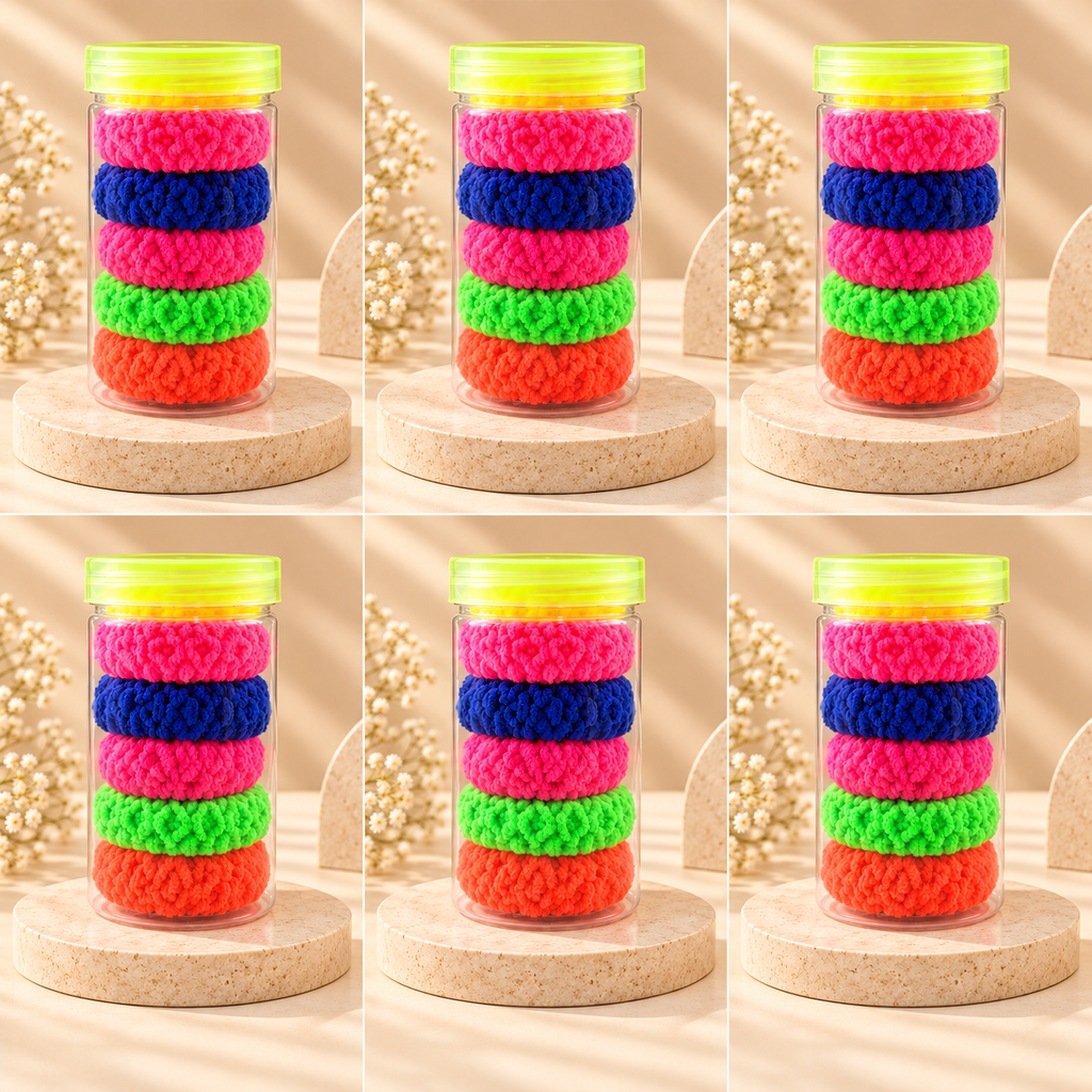 The99Jewel Soft Hair Bands Set of 6 | Comfortable Everyday Hair Accessories for Women & Girls