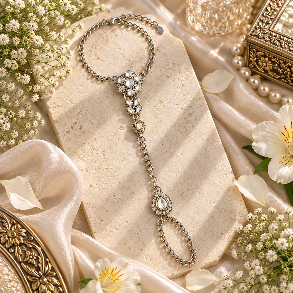 The99Jewel Bohemian Style Chin Anklet with Connected Toe Ring for Women Trendy Foot Jewellery
