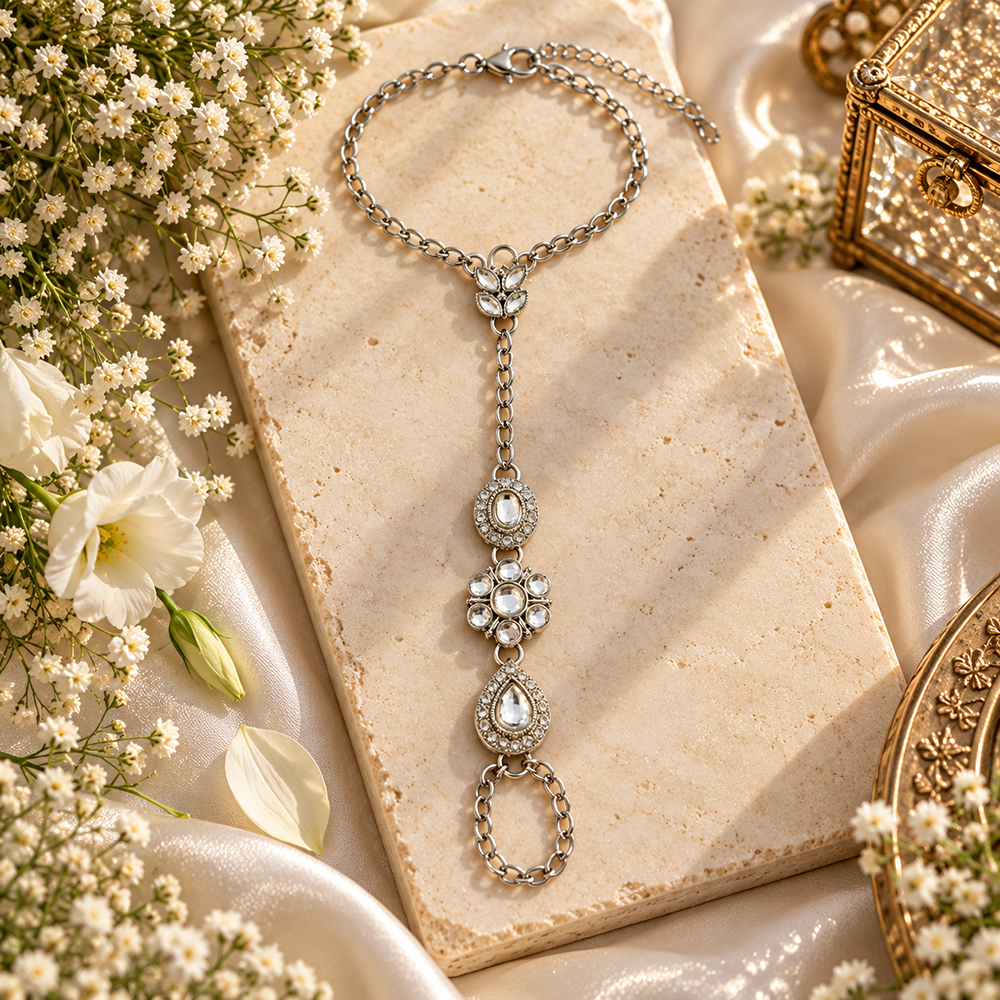 The99Jewel Bohemian Style Chin Anklet with Connected Toe Ring for Women Trendy Foot Jewellery