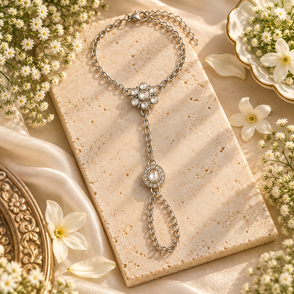 The99Jewel Bohemian Style Chin Anklet with Connected Toe Ring for Women Trendy Foot Jewellery