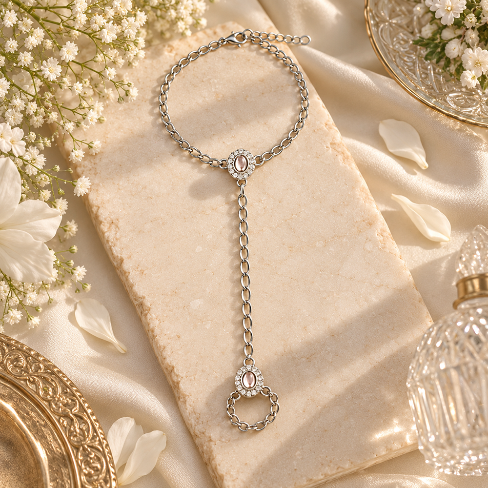 The99Jewel Bohemian Style Chin Anklet with Connected Toe Ring for Women Trendy Foot Jewellery