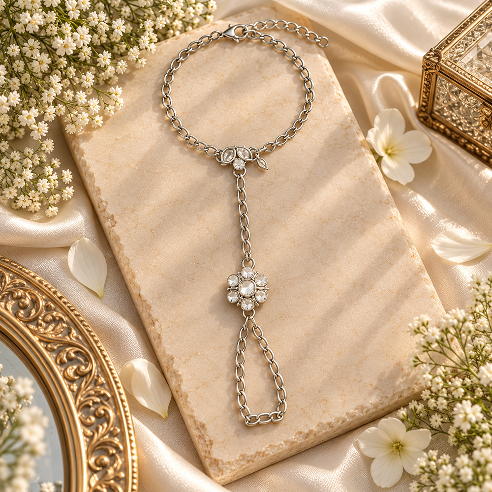 The99Jewel Bohemian Style Chin Anklet with Connected Toe Ring for Women Trendy Foot Jewellery