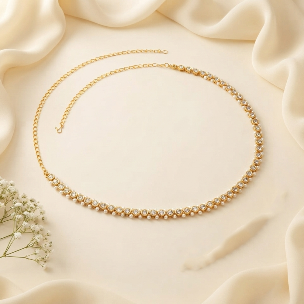 The99Jewel Elegant  Austrian Stone Kamarbandh / Waist Chain for Women And Girls