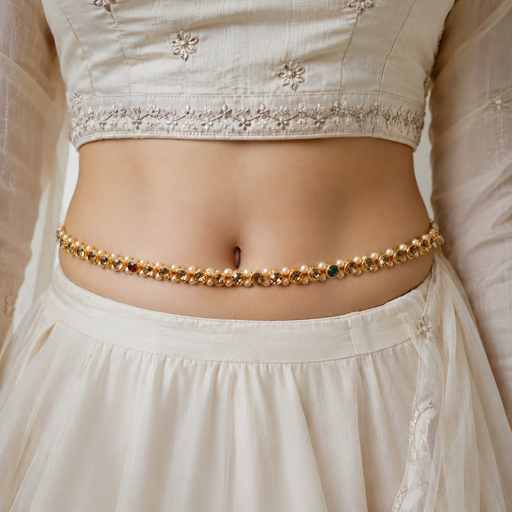 The99Jewel Elegant  Austrian Stone Kamarbandh / Waist Chain for Women And Girls