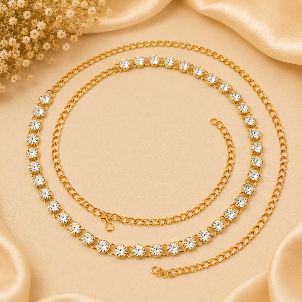 The99Jewel Elegant  Austrian Stone Kamarbandh / Waist Chain for Women And Girls