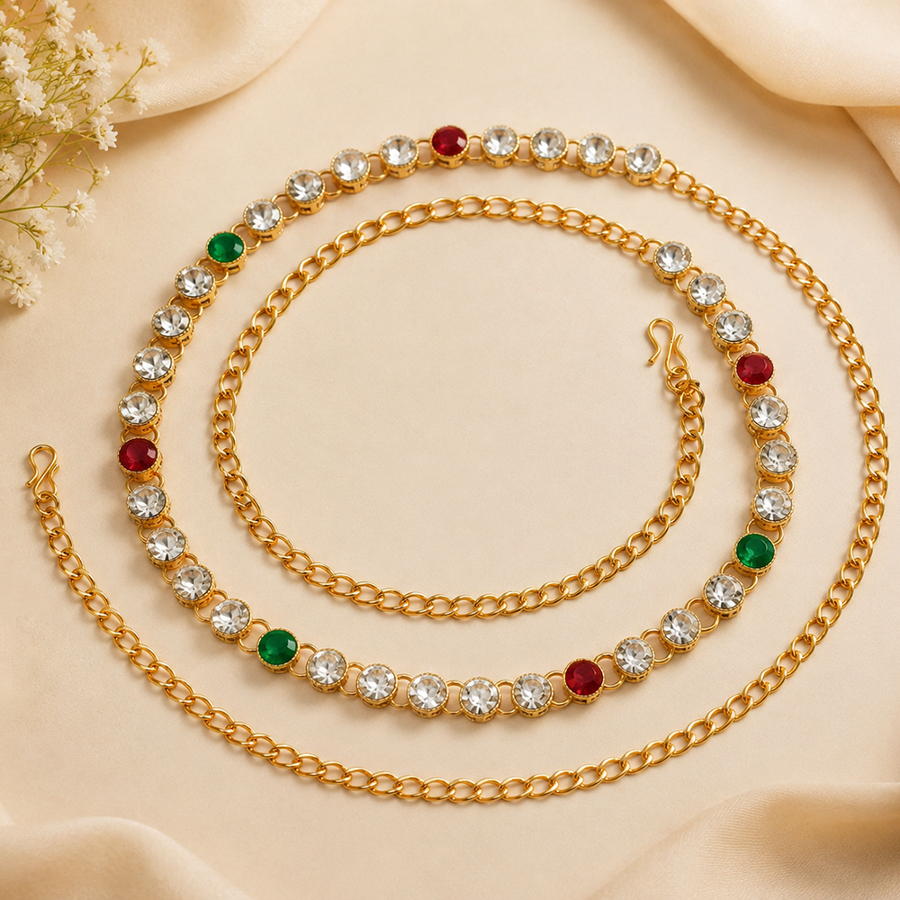 The99Jewel Elegant  Austrian Stone Kamarbandh / Waist Chain for Women And Girls