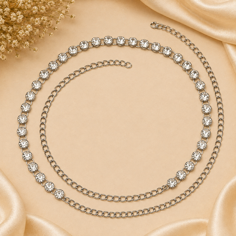 The99Jewel Elegant  Austrian Stone Kamarbandh / Waist Chain for Women And Girls