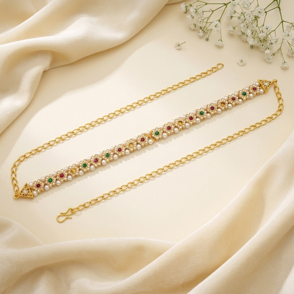 The99Jewel Elegant  Austrian Stone Kamarbandh / Waist Chain for Women And Girls