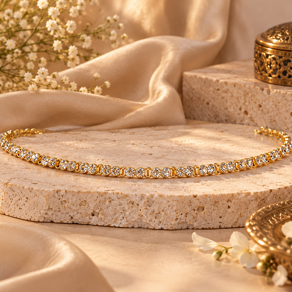 The99Jewel Elegant Austrian Stone Gold Plated Designer Kamarbandh | Ethnic Waist Chain for Women