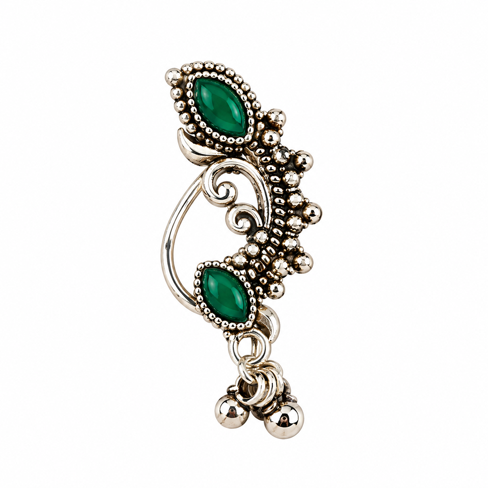 The99Jewel Traditional Designer Nose Pin | Oxidised Plated Ethnic Jewellery for Women