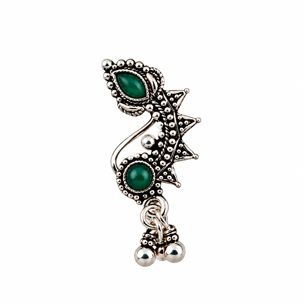 The99Jewel Traditional Designer Nose Pin | Oxidised Plated Ethnic Jewellery for Women