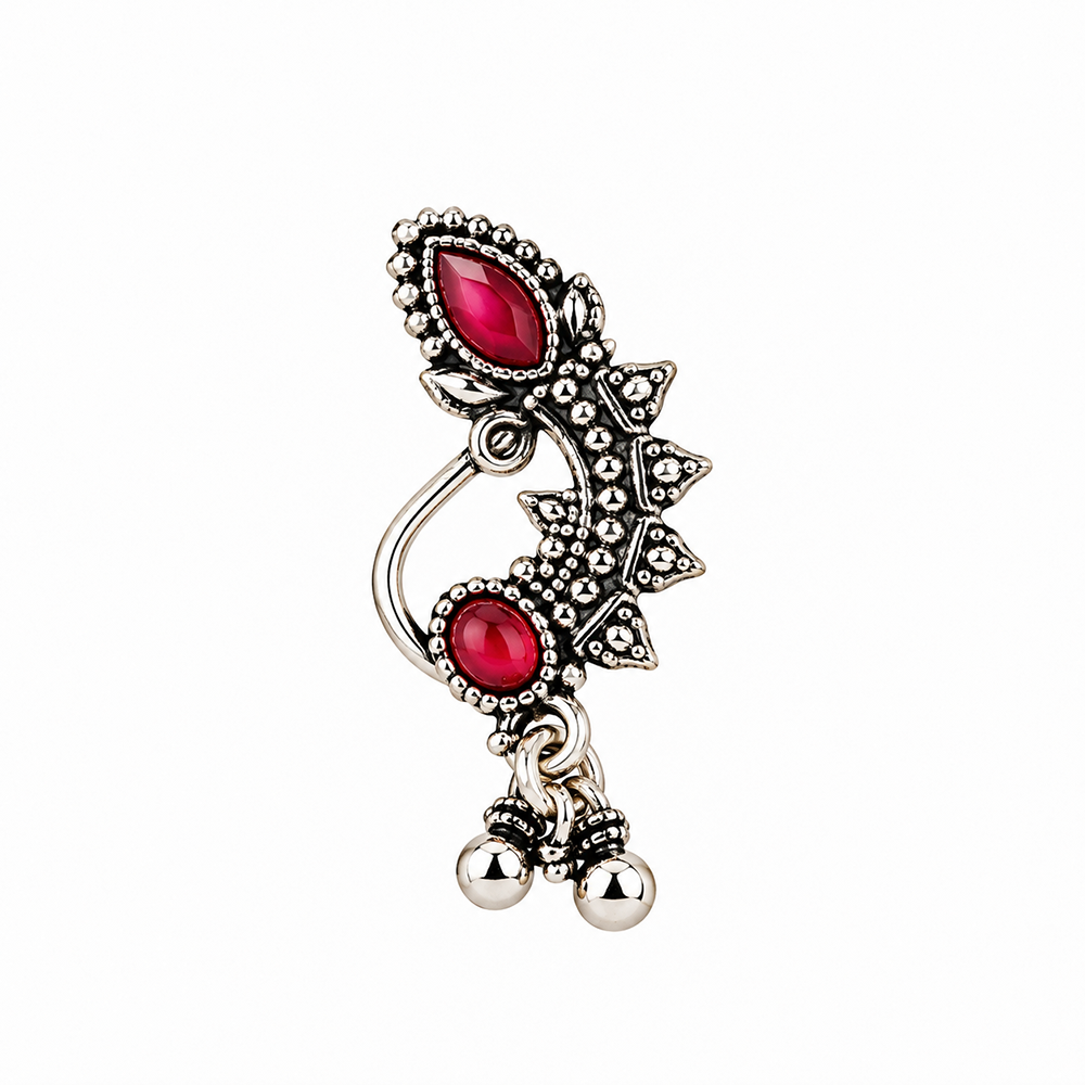 The99Jewel Traditional Designer Nose Pin | Oxidised Plated Ethnic Jewellery for Women