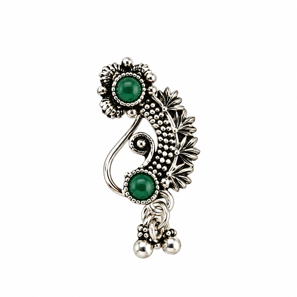 The99Jewel Designer Oxidised Nose Pin for Women | Elegant Ethnic Fashion Accessory