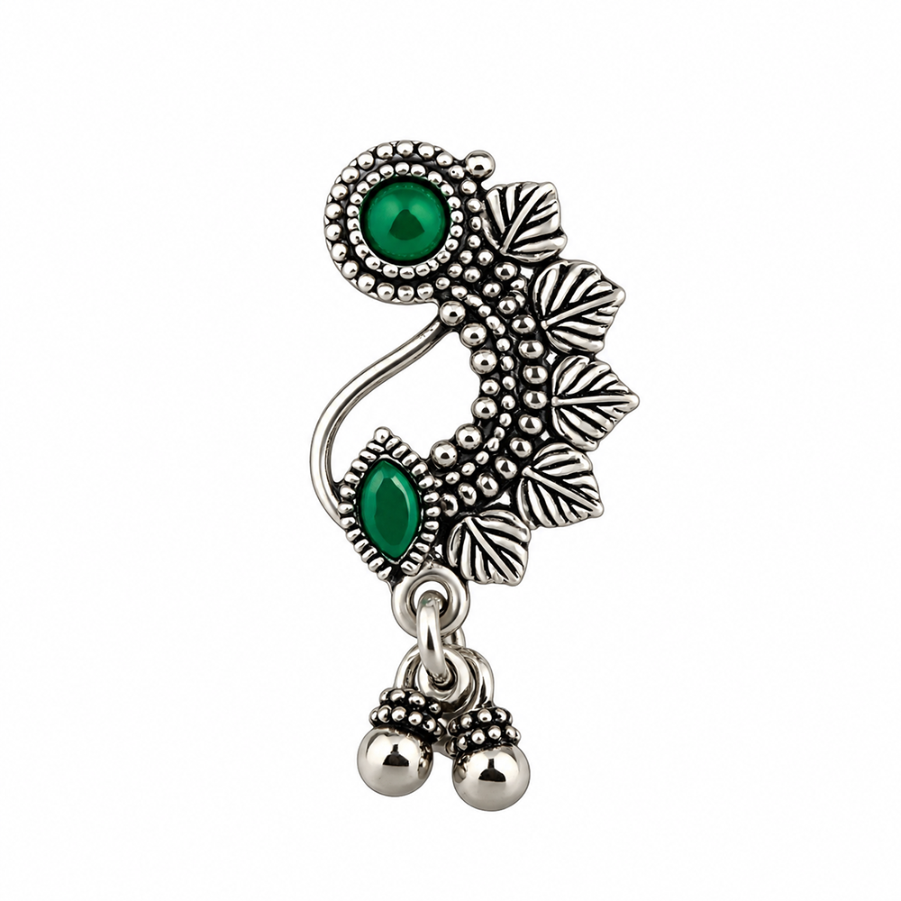 The99Jewel Designer Oxidised Nose Pin for Women | Elegant Ethnic Fashion Accessory