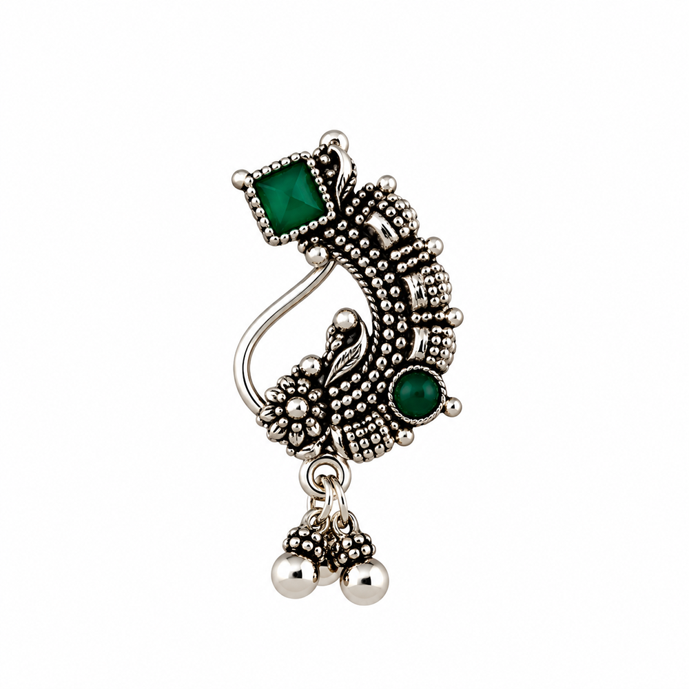 The99Jewel Traditional Designer Nose Pin | Oxidised Plated Ethnic Jewellery for Women
