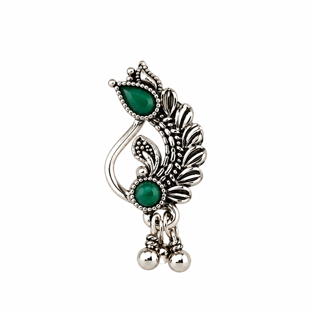 The99Jewel Traditional Designer Nose Pin | Oxidised Plated Ethnic Jewellery for Women